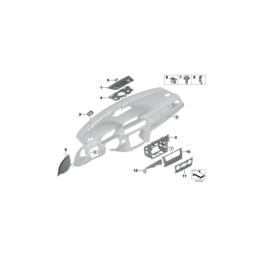 Genuine BMW 51457143603 E93 E91 Trim Panel, I-Panel, Outer Left SCHWARZ (Inc. 330d, M3 & 335d) | ML Performance EU Car Parts