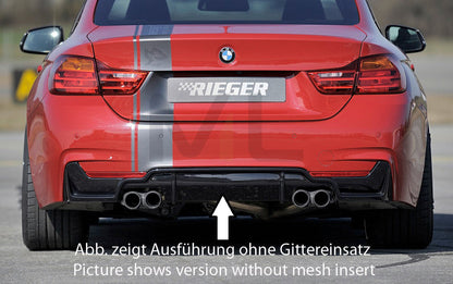 Rieger 00088073 BMW 4 Series F32 F33 F36 Rear Diffuser 1 | ML Performance EU Car Parts