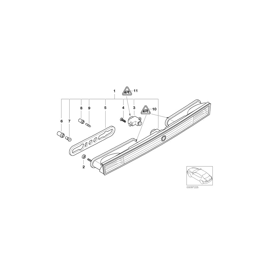 Genuine BMW 63216917100 E66 E67 E65 Gasket, Rear Light, Trunk Lid, Right (Inc. 730d, 760Li & 745Li) | ML Performance EU Car Parts