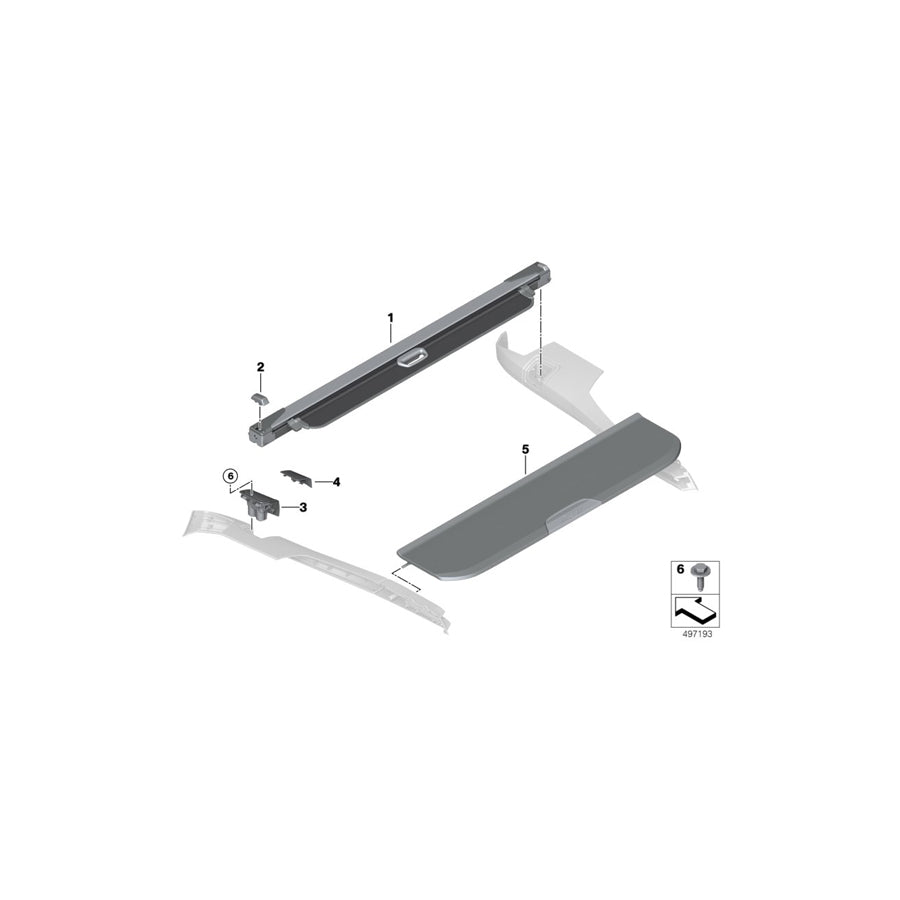 Genuine BMW 51479493675 G07 Trim Mount Separating Net, Front Left BLACK (Inc. X7 40iX, X7 M50iX & X7 50iX) | ML Performance EU