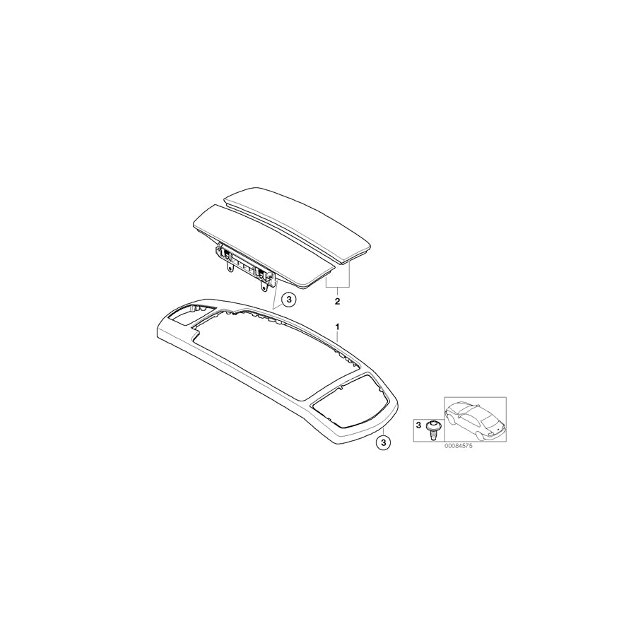 Genuine BMW 51167144298 E66 E67 E65 Set Of Covers, Center Armrest BEIGE (Inc. 730d, 760LiS & 745i) | ML Performance EU Car Parts