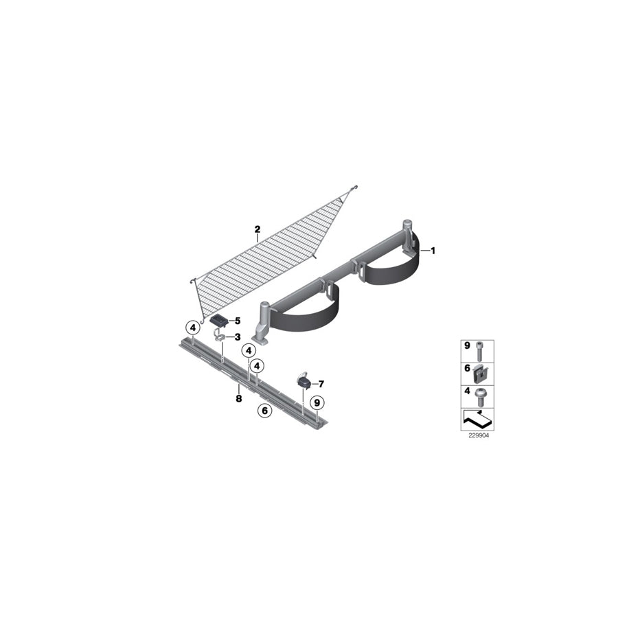 Genuine BMW 51479175148 F25 F26 Lashing Rail, Right (Inc. X3 35iX, X3 28dX & X4 20dX) | ML Performance EU