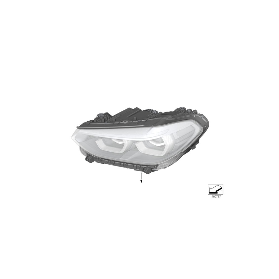 Genuine BMW 63117466115 G01 Headlight, Led, Ahl, High, Left ICON LIGHT US (Inc. X3 30i, X4 M & X3 30iX) | ML Performance EU