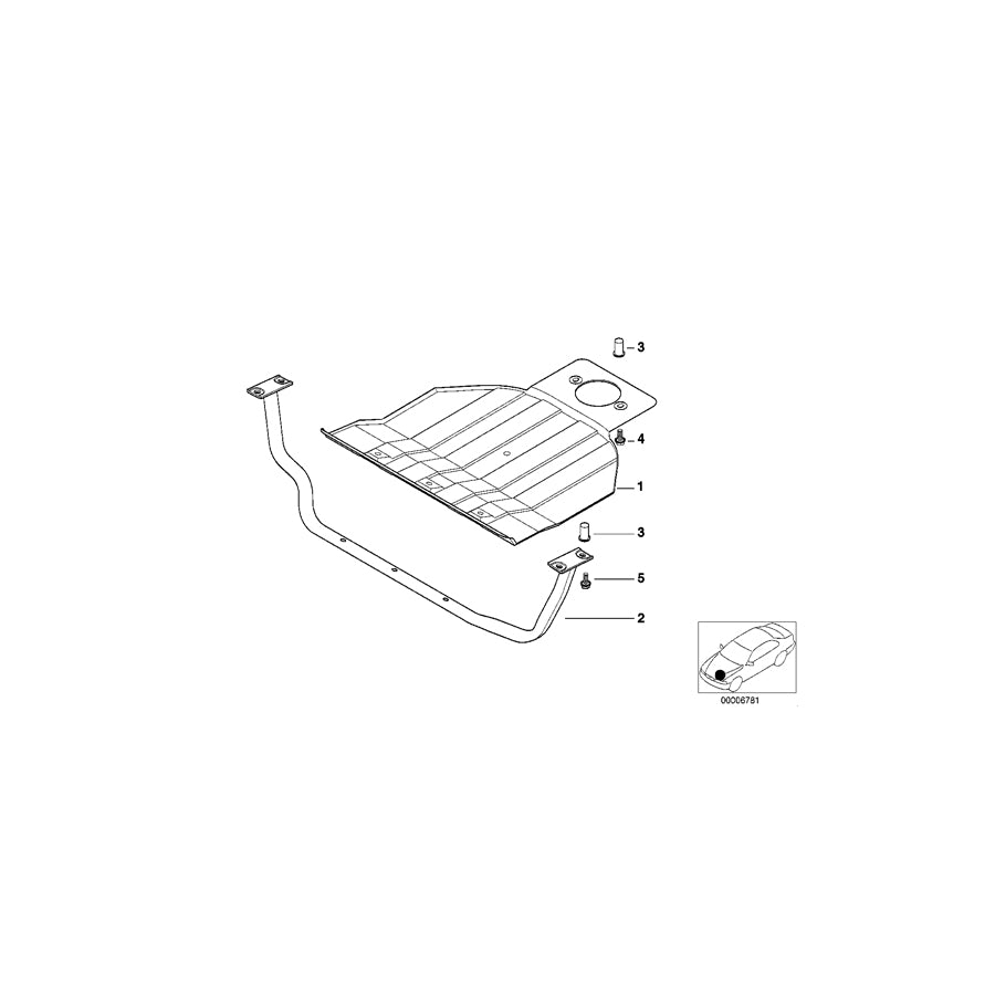 Genuine BMW 51718190415 E38 Aggregate Protection Bow (Inc. 750iLP, 750iL & 730i) | ML Performance EU Car Parts