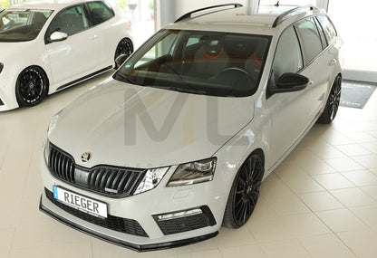 Rieger 00088140 Skoda 5E Octavia RS Front Splitter 10 | ML Performance EU Car Parts