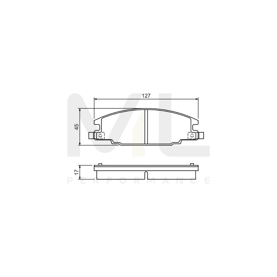 Bosch 0986460960 Brake Pad Set With Acoustic Wear Warning BP529 | ML Performance Car Parts