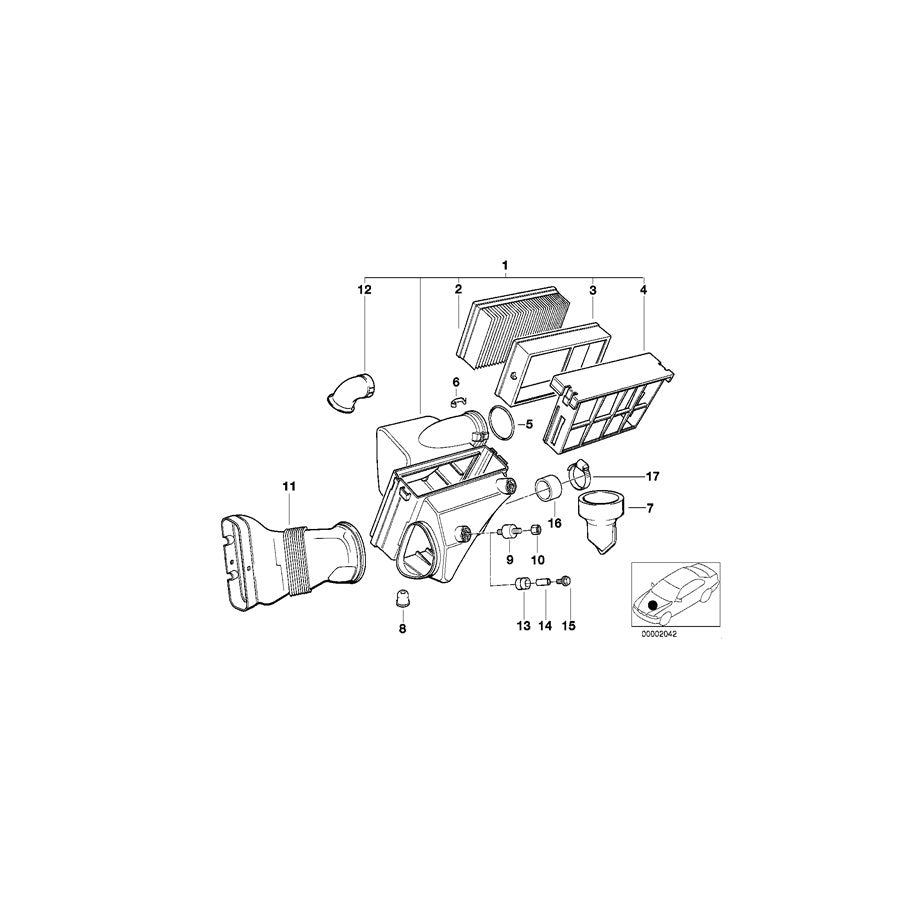Genuine BMW 13711735999 E36 Zyklon Pre Separator (Inc. 320i & 328i) | ML Performance EU Car Parts