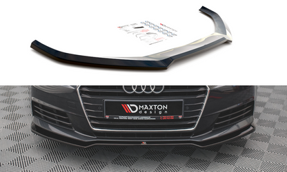 Maxton Design AU-A4-B9-FD1T Front Splitter V.1 Audi A4 B9 | ML Performance UK Car Parts