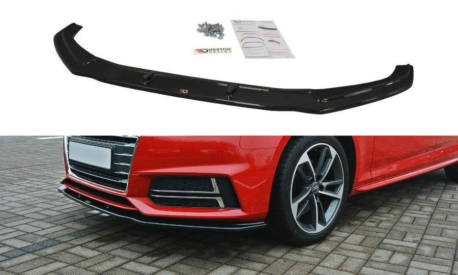 Maxton Design AU-A4-B9-SLINE-FD2T Front Splitter V.2 Audi S4 B9 / A4 S-Line B9 | ML Performance EU Car Parts