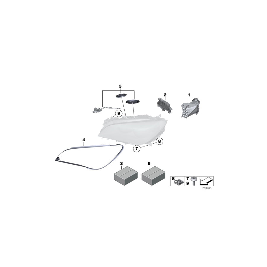 Genuine BMW 63117225299 F01 F02 Set Of Cover Plates, Headlight, Left (Inc. Alpina B7L, 740i & 750LiS) | ML Performance EU