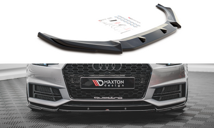 Maxton Design AU-A4-B9-SLINE-FD3T Front Splitter V.3 Audi S4 / A4 S-Line B9 | ML Performance UK Car Parts