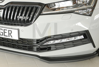 Rieger 00079047 Skoda 3T 3V Superb III Front Splitter 4 | ML Performance EU Car Parts