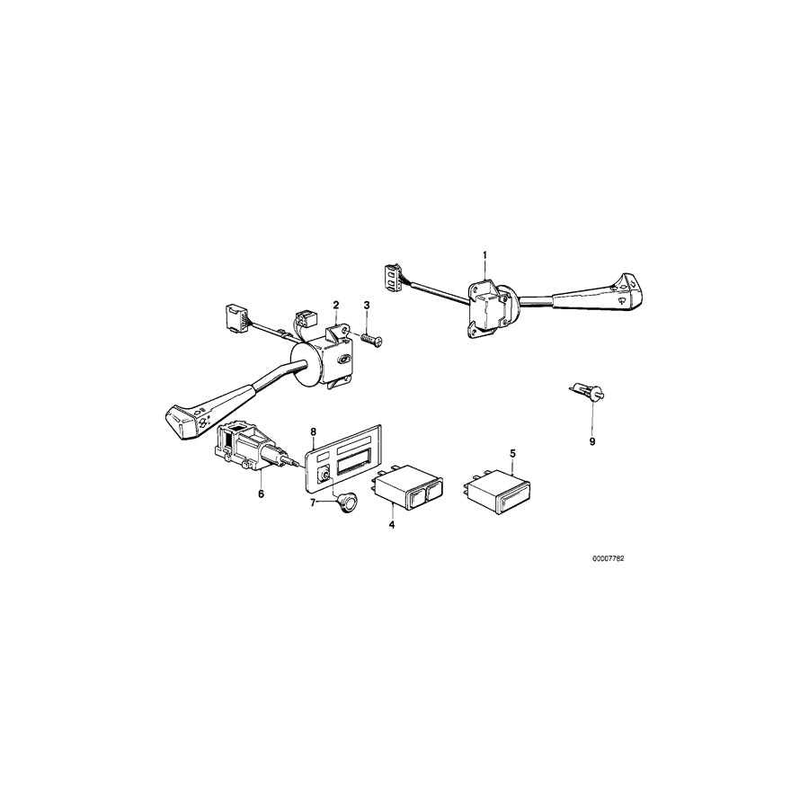 Genuine BMW 61311377965 E30 E24 Switch Turn Signal,Dip-Dim Control (Inc. 316i, M635CSi & 635CSi) | ML Performance EU Car Parts