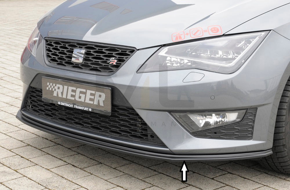 Rieger 00027022 SEAT 5F Front Splitter (Leon FR & Leon Cupra) 1 | ML Performance EU Car Parts
