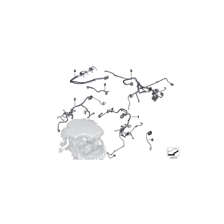 Genuine BMW 12537634059 F36 F33 F23 Wiring Harness, Engine Trans. Module (Inc. 428iX, 228iX & 328i) | ML Performance EU