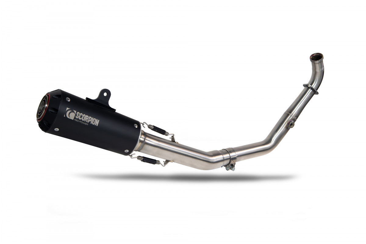 Scorpion PYA115SYSBCER Yamaha YZF-R125 Red Power Full System - Black Ceramic Coated Sleeve | ML Performance EU EU