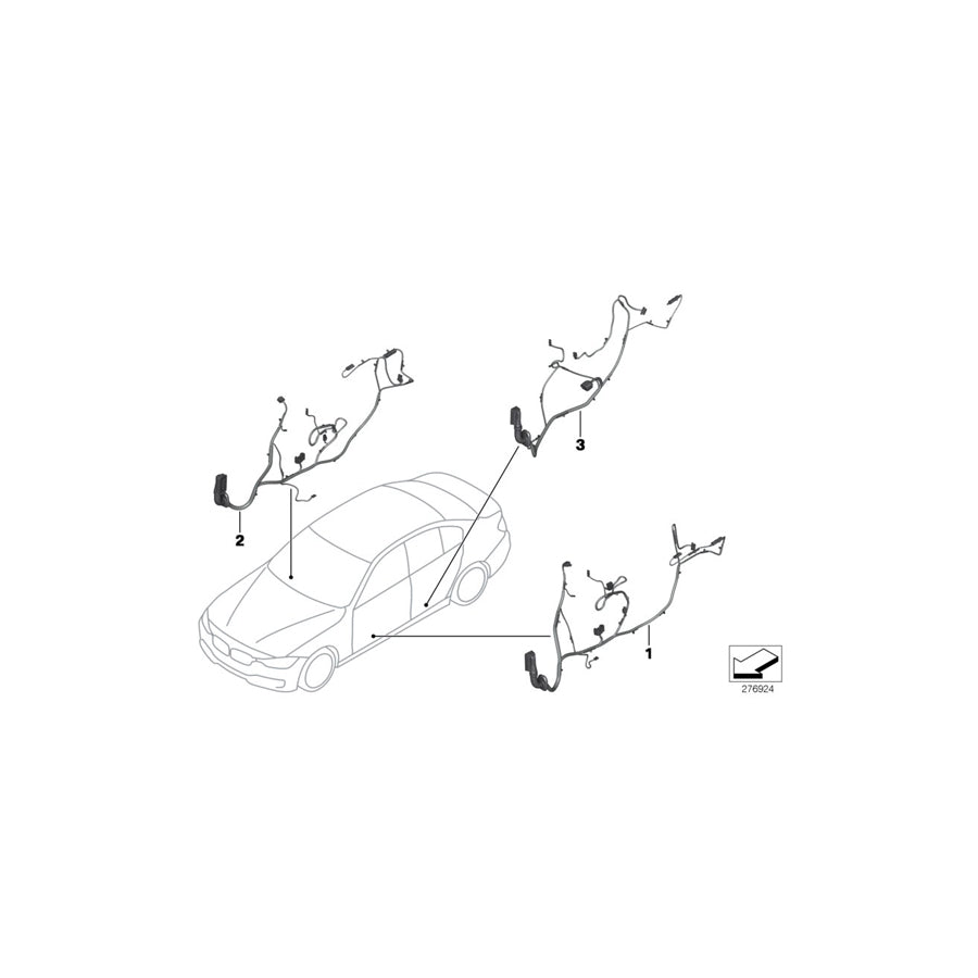 Genuine BMW 61129259991 F80 F30 Wiring Drivers Side (Inc. Hybrid 3, 328dX & 316d) | ML Performance EU Car Parts