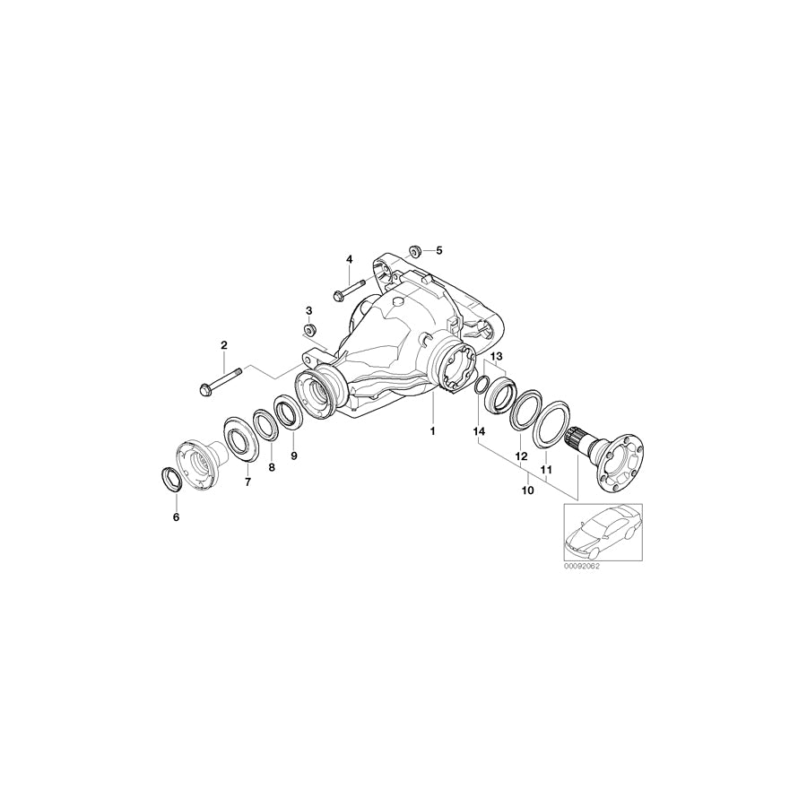 Genuine BMW 33107504850 E52 Exch. Final Drive I=44:13=3,38 (Inc. ALPINA V8 & Z8) | ML Performance EU Car Parts