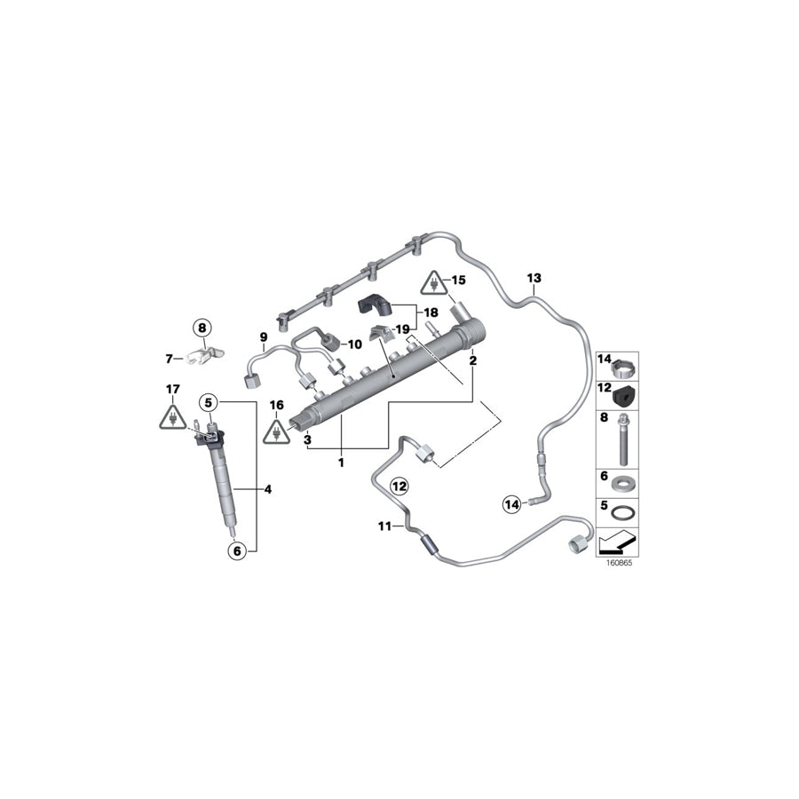 Genuine BMW 13537823461 F10 F12 F33 Rp Injector (Inc. 125d, X1 25dX & 740dX) | ML Performance EU