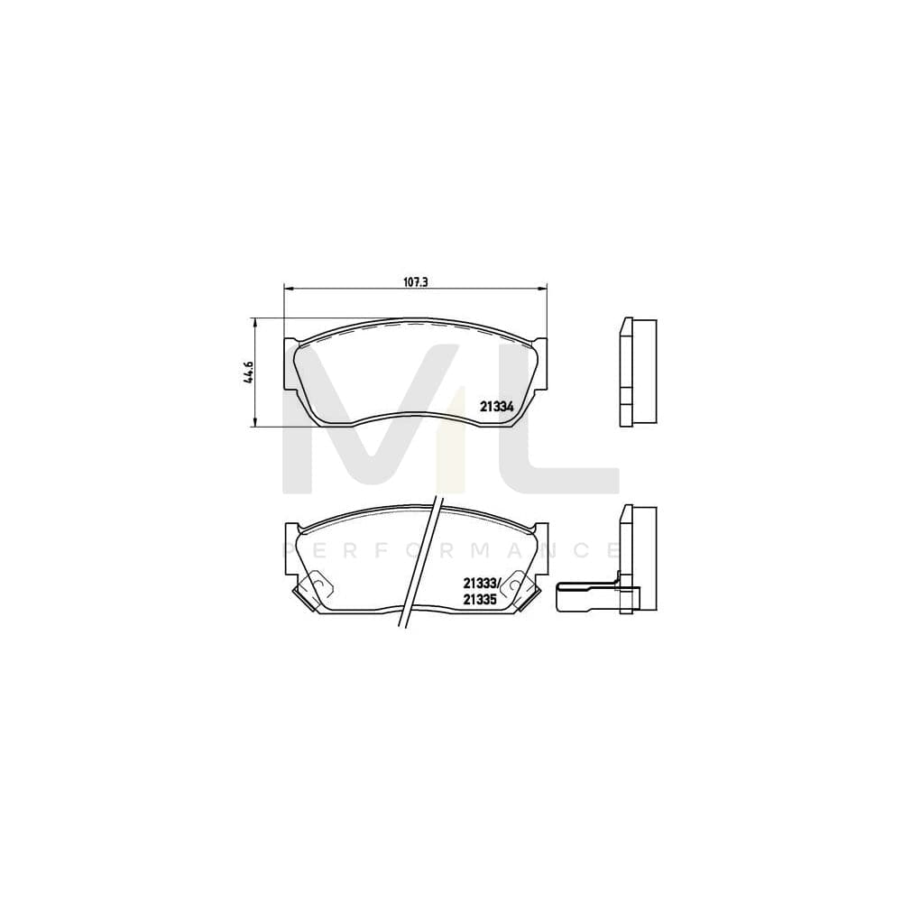 Brembo P 79 005 Brake Pad Set With Acoustic Wear Warning | ML Performance Car Parts