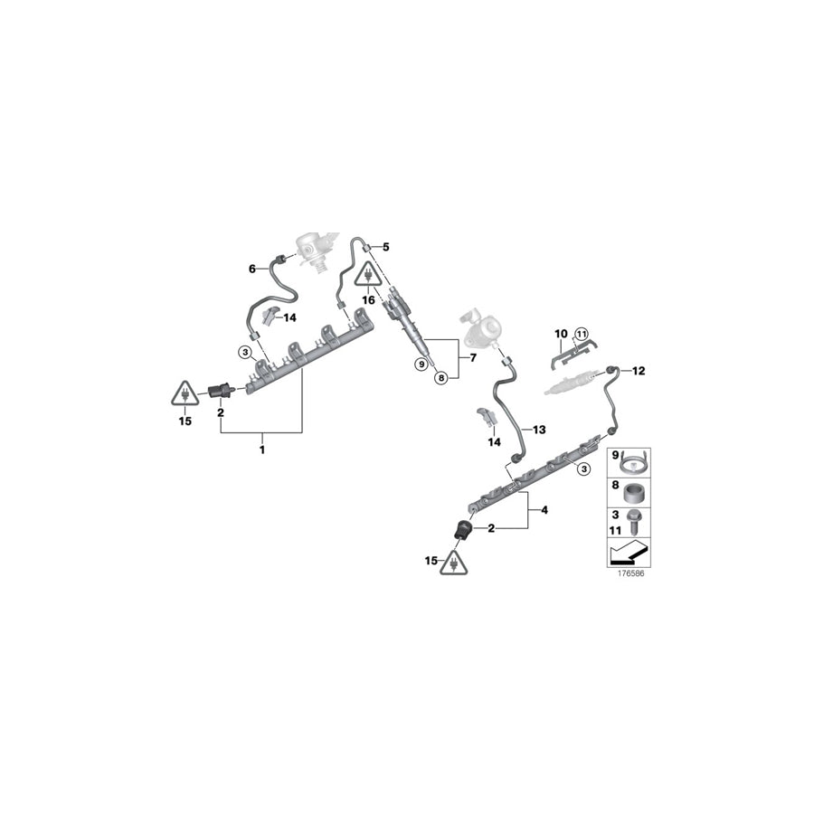 Genuine BMW 13537547599 F12 F01 F07 Injection Tube 45017 (Inc. X6 M, X5 50iX & 750i) | ML Performance EU