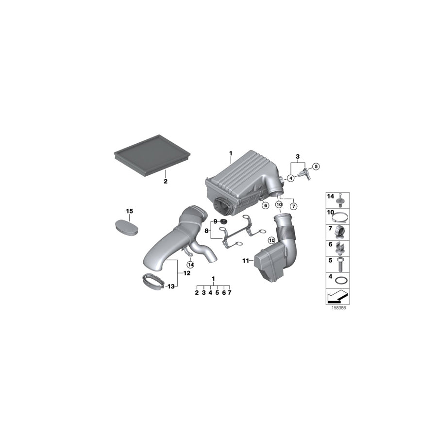 Genuine BMW 13717548885 E70 Intake Muffler (Inc. X5 3.0si) | ML Performance EU