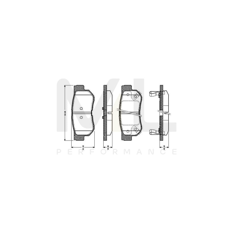 Bosch 0986Tb2369 Brake Pad Set Excl. Wear Warning Contact, With Accessories | ML Performance Car Parts