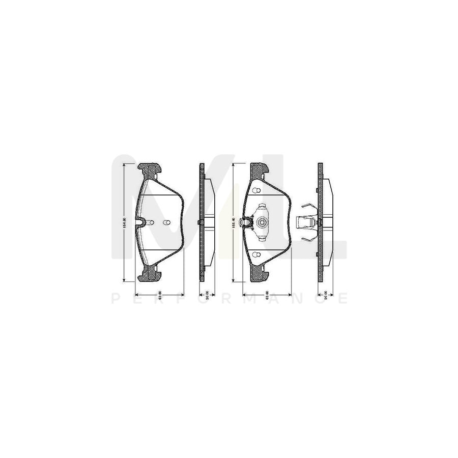 Bosch 0986Tb2466 Brake Pad Set Excl. Wear Warning Contact, With Accessories | ML Performance Car Parts