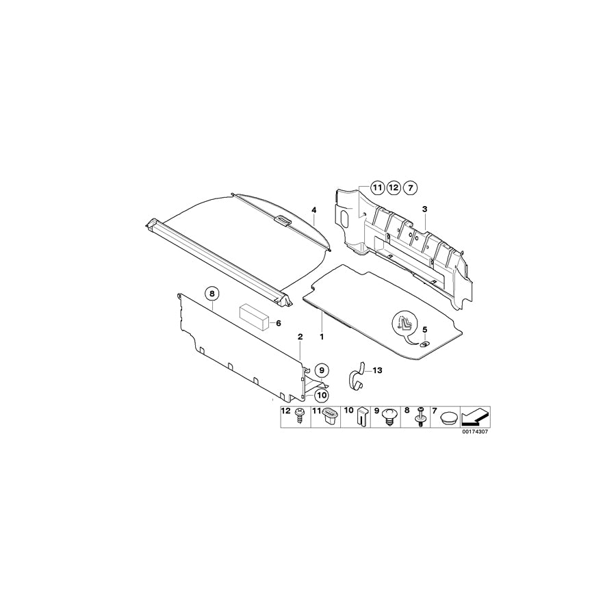 Genuine BMW 51473427269 E86 Roller Blind SCHWARZ (Inc. Z4 3.0si & Z4 M3.2) | ML Performance EU Car Parts