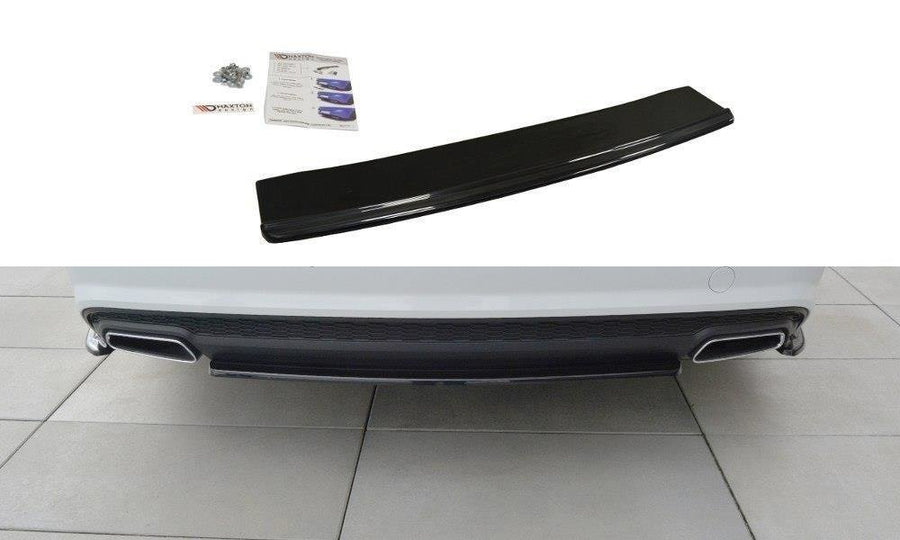 Maxton Design AU-A6-C7F-SLINE-AV-RD1T Central Rear Splitter Audi A6 S-Line C7 FL | ML Performance UK Car Parts