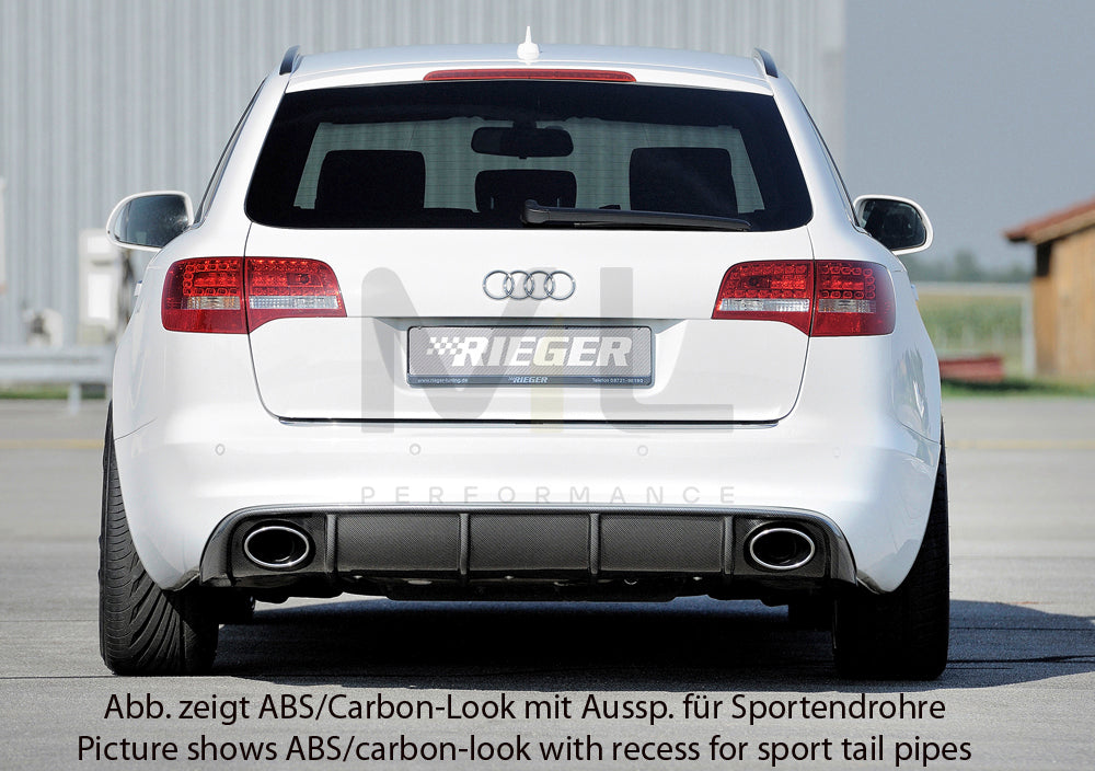 Rieger 00055334 Audi 4F A6 Rear Diffuser 2 | ML Performance EU Car Parts