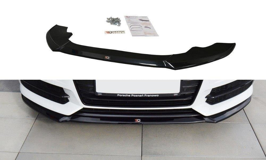 Maxton Design AU-A6-C7F-SLINE-FD1T Front Splitter V.1 Audi S6 / A6 S-Line C7 FL | ML Performance EU Car Parts