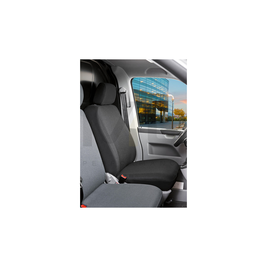 WALSER Toronto 10502 Car seat cover Grey, Leatherette, Polyester, Front | ML Performance Car Parts