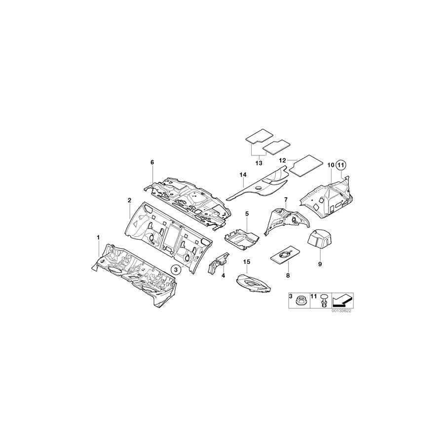 Genuine BMW 51487000295 E66 E67 E65 Sound Insulation Trunk Left (Inc. 745LiS, ALPINA B7 & 740Li) | ML Performance EU Car Parts