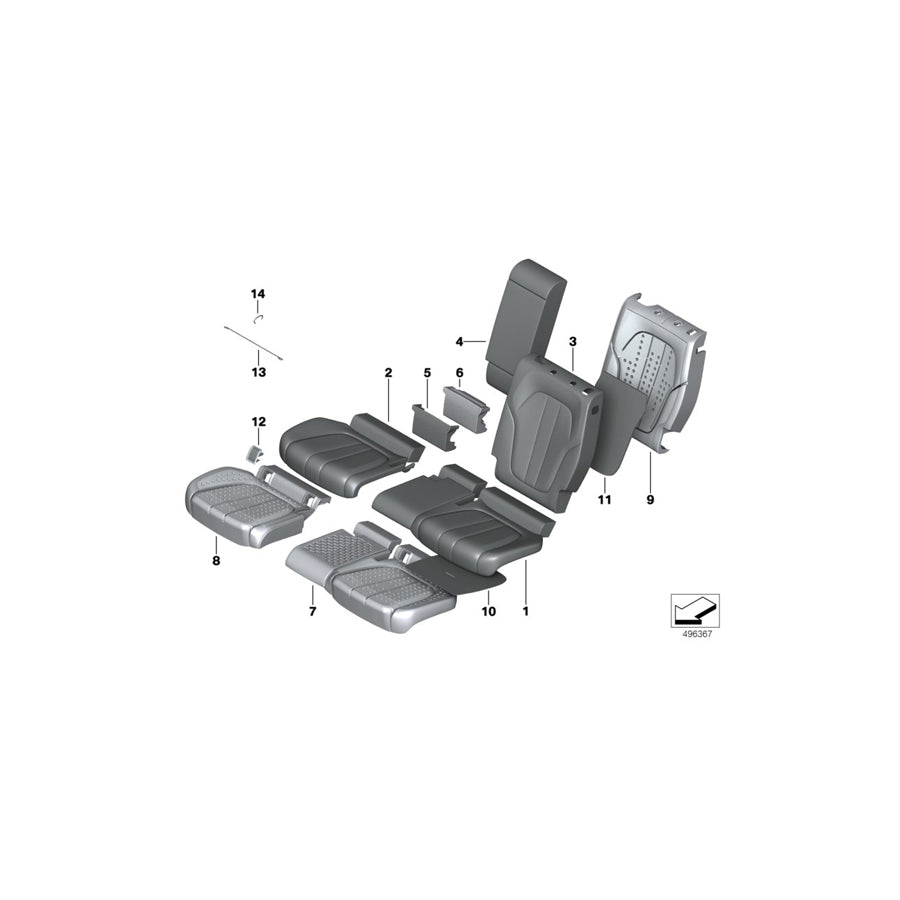 Genuine BMW 52207443503 G05 G07 Seat Heating Seat Cushion Surface Left (Inc. X7 30dX, X5 M50dX & X7 M50dX) | ML Performance EU Car Parts