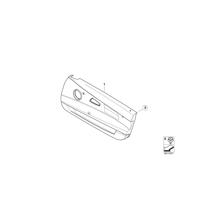 Genuine BMW 51416970297 E85 E86 Door Trim Panel Left MONTEGOBLAU (Inc. Z4 3.0si, Z4 2.5i & Z4 3.0i) | ML Performance EU Car Parts