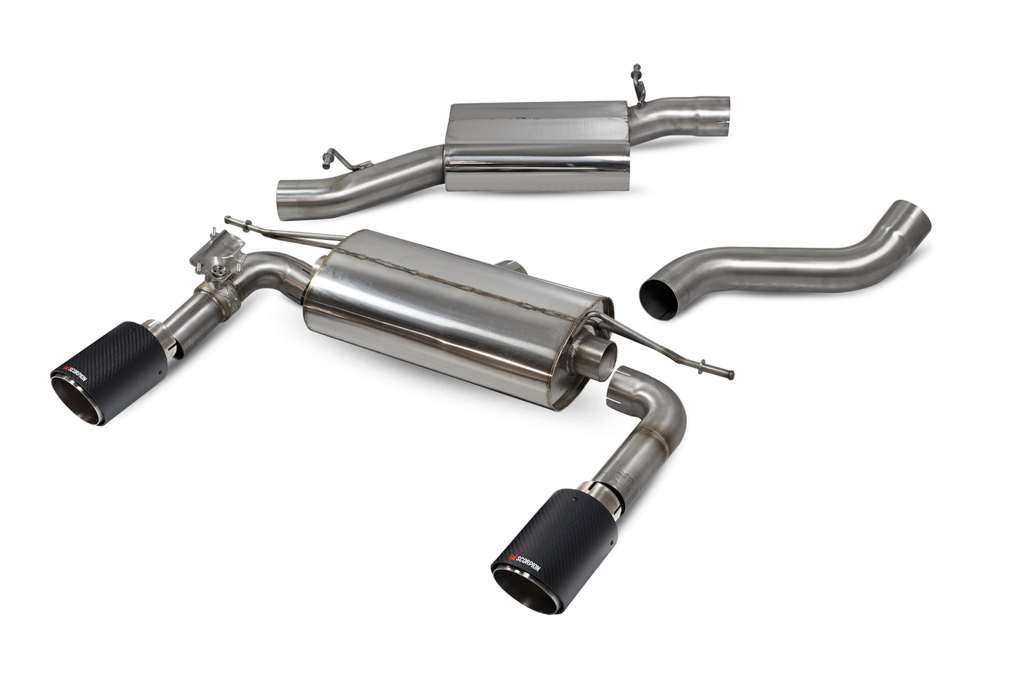 Scorpion SAU085CF Audi TT MK3 Resonated Cat-Back System With Electronic Valves | ML Performance EU EU