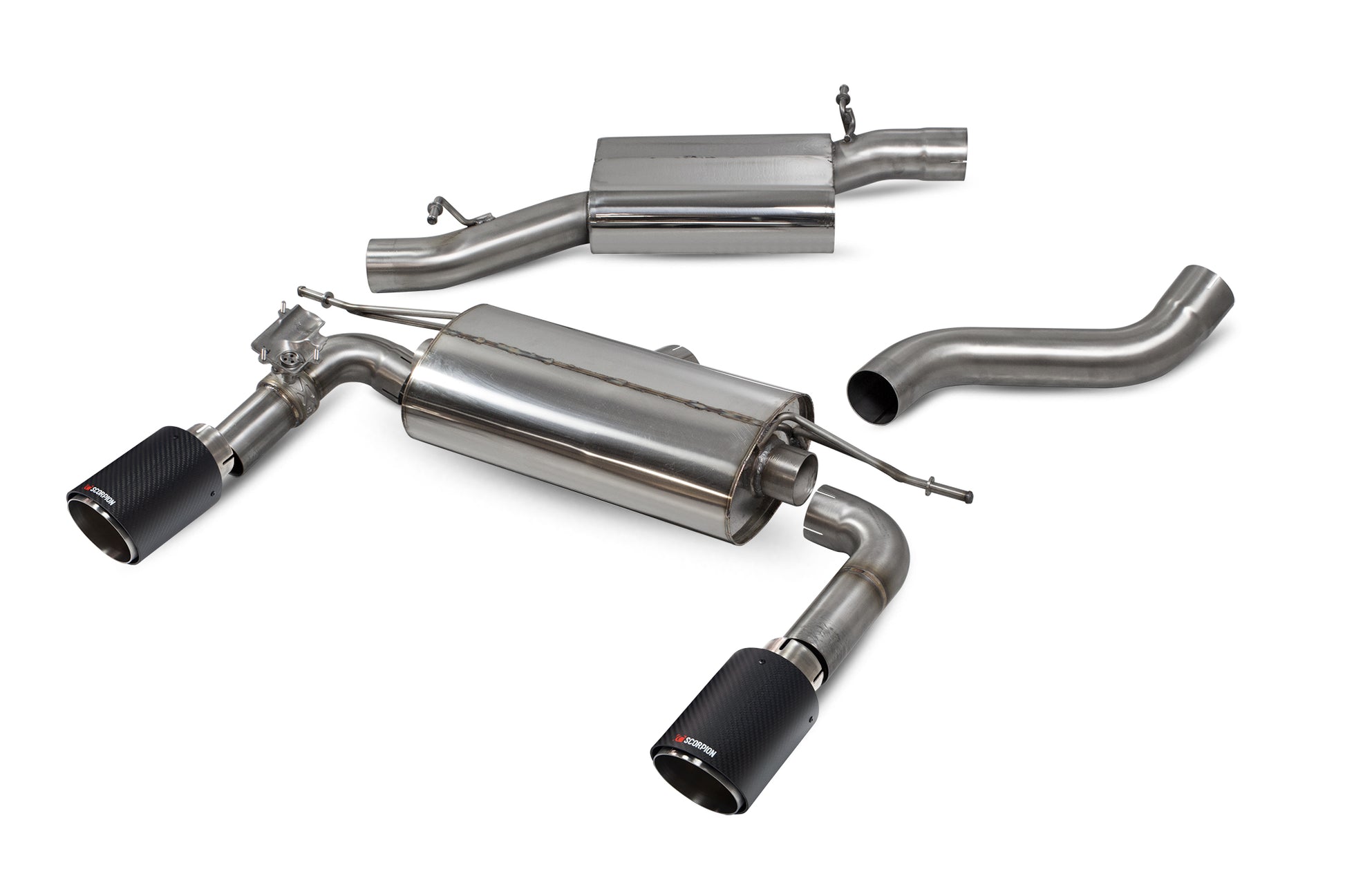 Scorpion SAU085CF Audi TT MK3 Resonated Cat-Back System With Electronic Valves | ML Performance EU EU