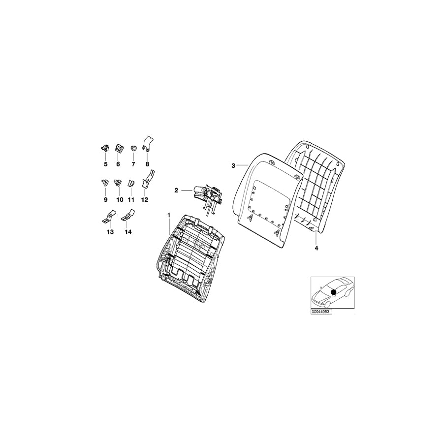 Genuine BMW 52108157399 E39 E38 Head Rest Support Electr. (Inc. 540iP, 728iL & 730iL) | ML Performance EU Car Parts