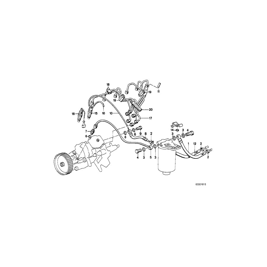 Genuine BMW 13532240969 E30 Fuel Pipe (Inc.  & 324d) | ML Performance EU Car Parts