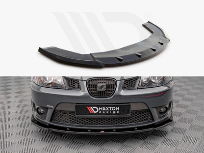 Maxton Design SE-IB-3-CU-FD1T Front Splitter V.1 Seat Ibiza Cupra MK3 (2004-2008) | ML Performance UK Car Parts
