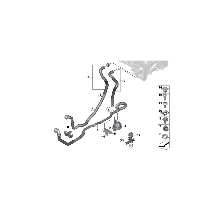 Genuine BMW 64219389088 G07 G05 G06 Bracket For Auxiliary Water Pump (Inc. X7 30dX, X7 40iX & X6 40i) | ML Performance EU Car Parts