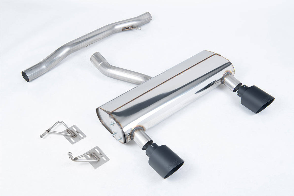 MillTek SSXAU1043 Audi TT Non-Resonated Cat-Back Exhaust with Cerakote Black GT-115 Tips