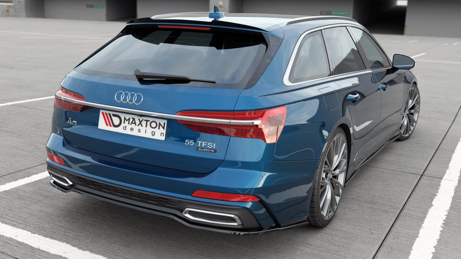Maxton Design Audi A6 S-Line C8 Avant Central Rear Splitter (without vertical bars)