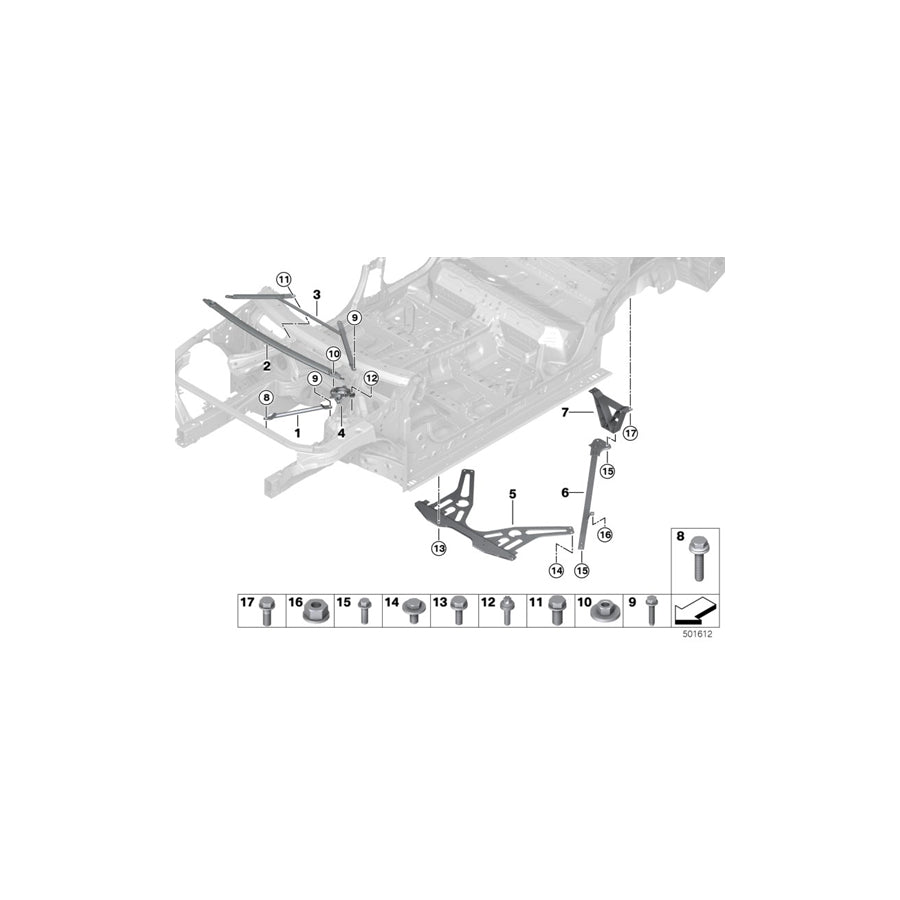 Genuine BMW 51718082205 M M Hex Bolt M10X21 U1 10.9 (Inc. X3 M & X4 M) | ML Performance EU Car Parts