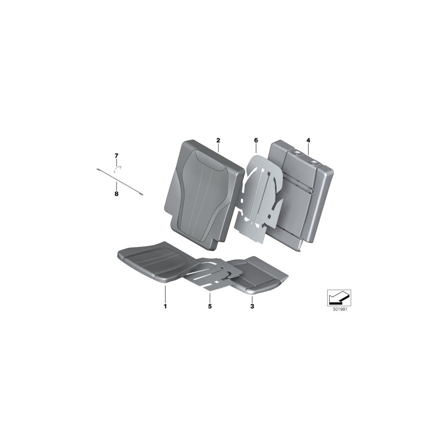 Genuine BMW 52207932365 G07 Cover For Comfort Backrest,Leather Left ELFENBEINWEISS (Inc. X7 50iX, X7 40iX & X7 M50iX) | ML Performance EU Car Parts