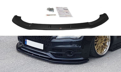 Maxton Design AU-A7-1-SLINE-FD2T Front Splitter V.2 Audi S7 / A7 S-Line C7 | ML Performance EU Car Parts