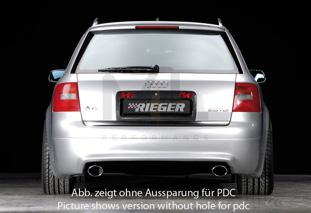 Rieger 00055317 Audi 4B A6 Rear Diffuser - S6-Look 3 | ML Performance EU Car Parts
