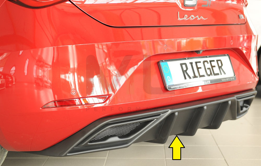 Rieger 00027055 SEAT Leon KL Rear Diffuser 1 | ML Performance EU Car Parts