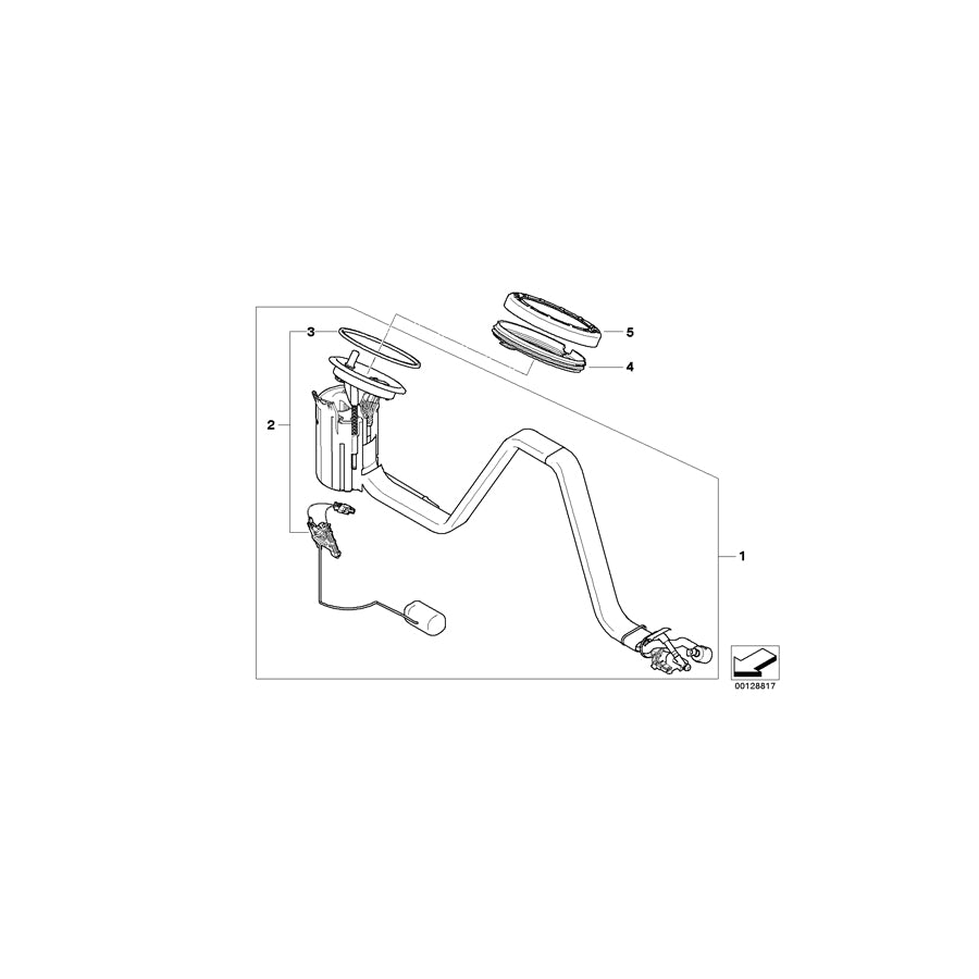 Genuine BMW 16117373505 E61 E60 Delivery Unit With In-Tank Pump, Right 5 BAR (Inc. 530xi, 528xi & 525xi) | ML Performance EU